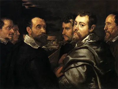 Self Portrait in a Circle of Friends from Mantua Peter Paul Rubens